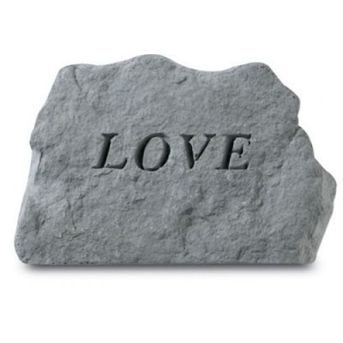 Love Decorative Stone 7.5 X 5.5 Inch All Weatherproof Cast Stone - 707509803209 - 80320