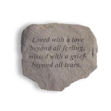 Loved With A Love... Cast Decorative Stone All Weatherproof Cast Stone