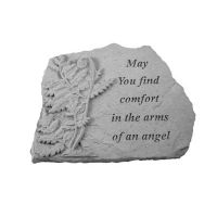May You Find Comfort in the Arms of Angel Cast Stone Plaque Memorial