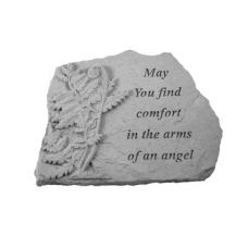 May You Find Comfort in the Arms of Angel Cast Stone Plaque Memorial