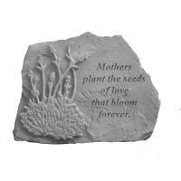 Mother Plant The Seeds w/Lavendar All Weatherproof Cast Stone Memorial