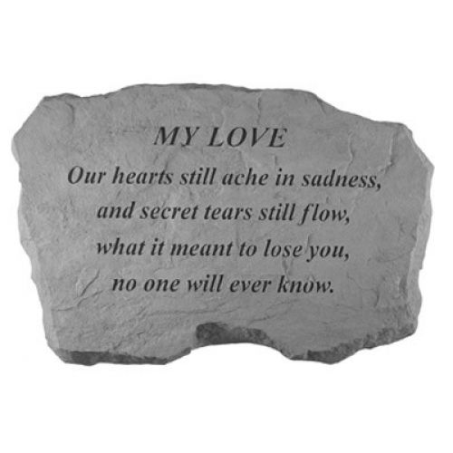 My Love- Our Hearts Still Ache... All Weatherproof Cast Stone - 707509993207 - 99320