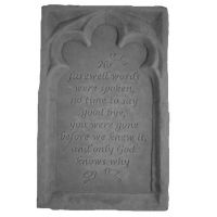 No Farewell Words... Cast Stone All Weatherproof Cast Stone