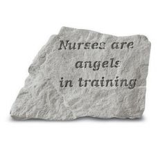 Nurses Are Angels All Weatherproof Cast Stone