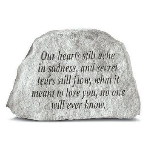 Our Hearts Still Ache... All Weatherproof Cast Stone - 707509781200 - 78120