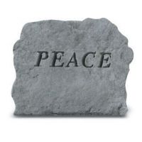 Peace Decorative Stone 7 X 5.5 Inch All Weatherproof Cast Stone