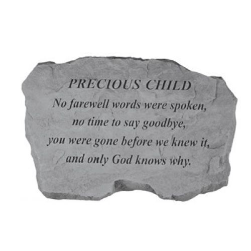 Precious Child-No Farewell All Weatherproof Cast Stone - 707509982201 - 98220