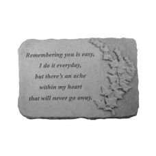 Remembering You Is... w/Ivy All Weatherproof Cast Stone Memorial