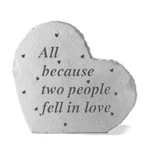 Small Heart All Because Two People Fell In Love.. Cast Stone - 707509085063 - 08506