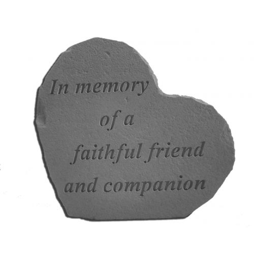 Small Heart In Memory Of... All Weatherproof Cast Stone Memorial - 707509085094 - 08509