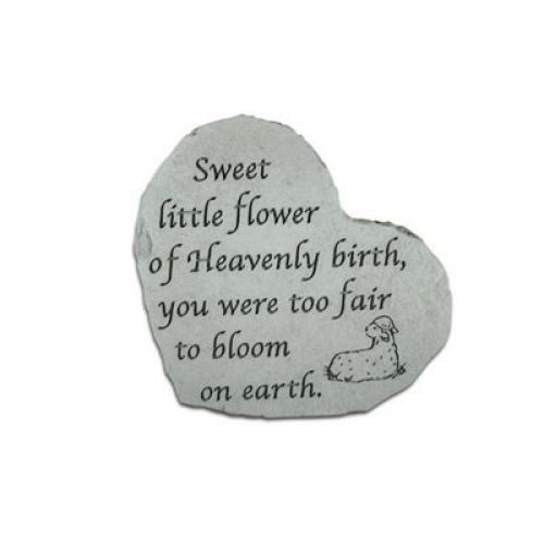 Small Heart Sweet Little Flower All Weatherproof Cast Stone Memorial - 707509085056 - 08505