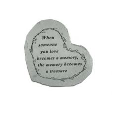 Small Heart When Someone You Love... Weatherproof Cast Stone Memorial