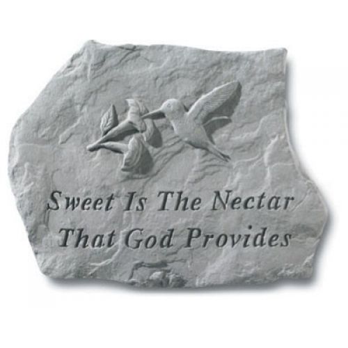 Sweet Is The Nectar That God Provides All Weatherproof Cast Stone - 707509641207 - 64120