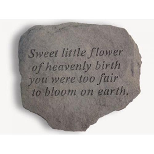 Sweet Little Flower Of Heavenly Birth... All Weatherproof Cast Stone - 707509607203 - 60720