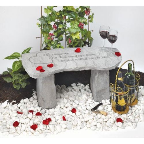The Romance Of A Thousand...(Small Bench) All Weatherproof Cast Stone - 707509365202 - 36520