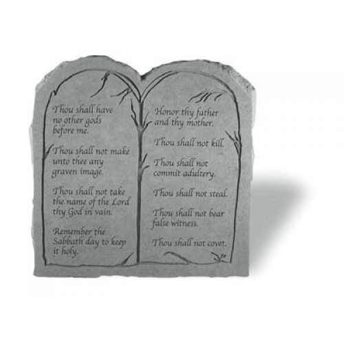 The Ten Commandments (Tablet) All Weatherproof Cast Stone - 707509203115 - 20311