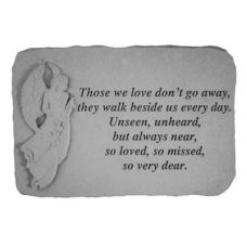 Those We Love Don't Go Away...With Standing Weatherproof Cast Stone