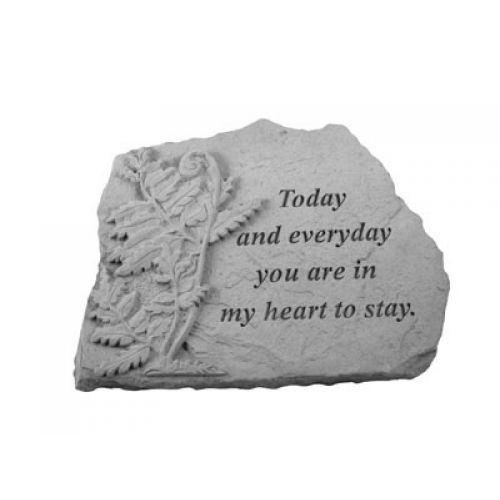 Today And Everyday... w/Fern All Weatherproof Cast Stone Memorial - 707509070366 - 07036