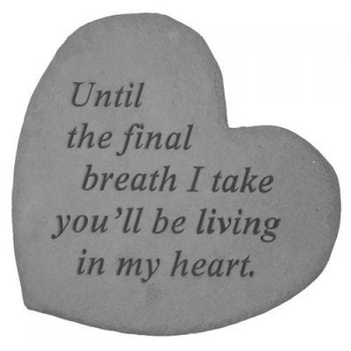 Until The Final... Decorative Stone Heart All Weatherproof Cast Stone - 707590086084 - 08608