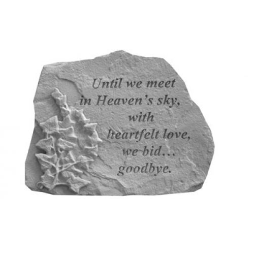 Until We Meet... w/Ivy All Weatherproof Cast Stone Memorial - 707509070021 - 07002