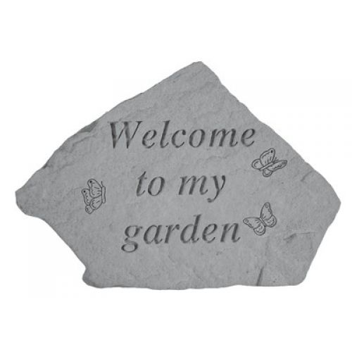 Welcome To My Garden ( w/Butterflies) All Weatherproof Cast Stone - 707509095055 - 09505