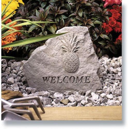 Welcome (With Pineapple) All Weatherproof Cast Stone - 707509643201 - 64320