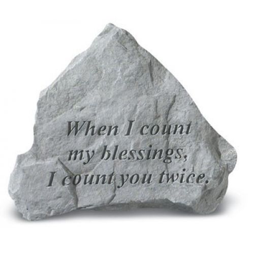 When I Count My Blessings All Weatherproof Cast Stone - 707509728205 - 72820