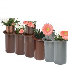 Cemetery/Grave Flower Vase - Half Level (sits above grass) Or Ground Level (sits flush with grass)