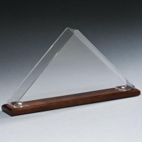 Acrylic with Wood Base Flag Case