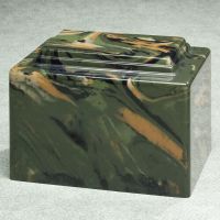 Army Camouflage Marble Cremation Urn