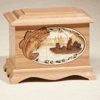 Bass Fishing: Maple Cremation Urn