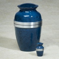 Blue Grecian Cremation Urn