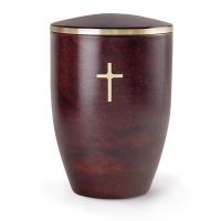 Brushed Cross Cremation Urn