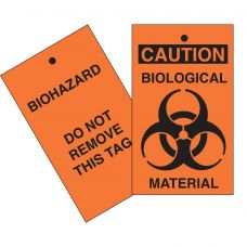 Caution Biological Material Tag