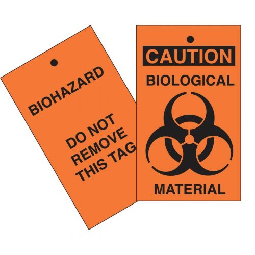 Caution Biological Material Tag -  - 508721