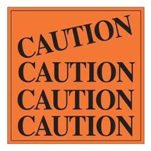 Caution Sign Adhesive Label -  - 508608