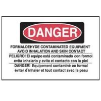 Danger Formaldehyde Equipment Adhesive Label