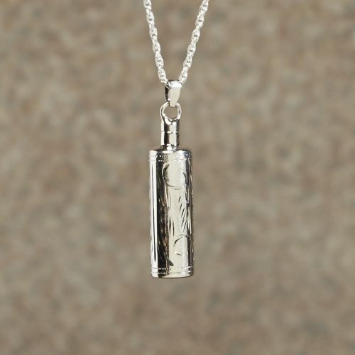 Etched Cylinder Keepsake Jewelry Pendant -  - 887017