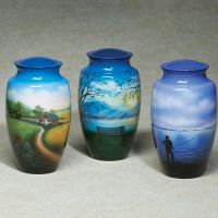 Favorite Places Hand-painted brass Cremation Urn
