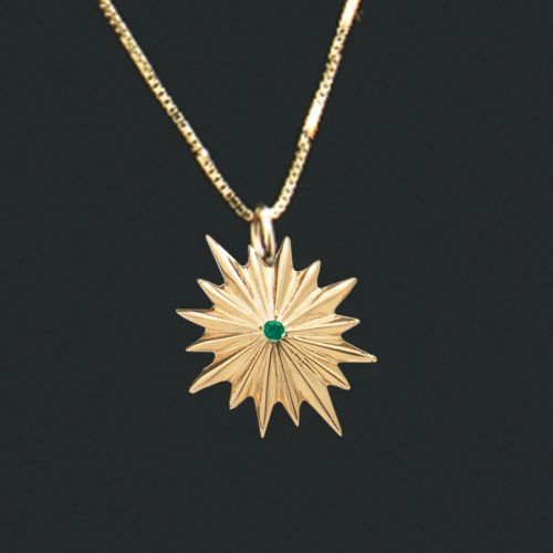 Gem Star: Emerald Keepsake Jewelry Pendant -  - 561053