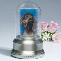 Glass Dome on Pewter Base Cremation Urn
