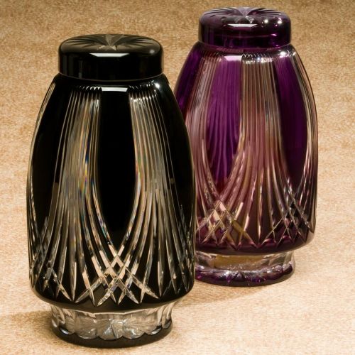 Gothic Black Cremation Urn - Bohemian Glass -  - 564624