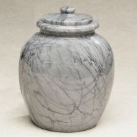 Legacy Grey Marble Cremation Urn Top-opening lid 205 cu. in.