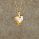 Mother of Pearl Heart Keepsake Jewelry Pendant -  - 887035