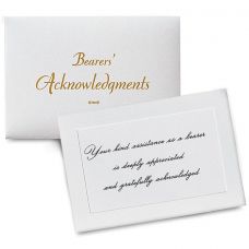 Pallbearer Acknowledgments Card with embossed panel
