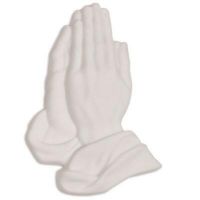 Praying Hands Applique White marble