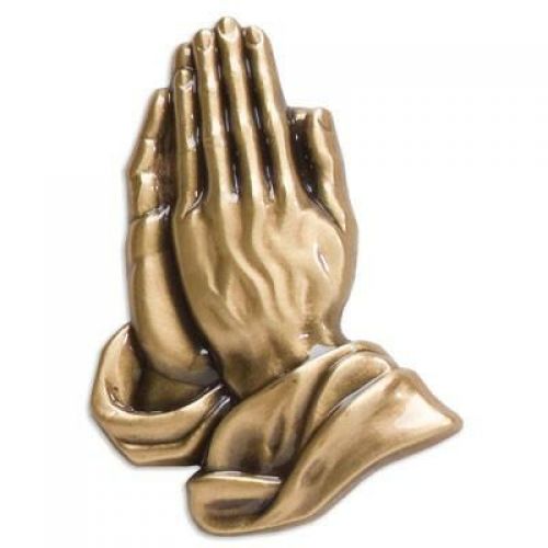 Praying Hands Bronze-tone Applique -  - 538282