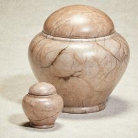 Seaside Alabaster Stone Cremation Urn