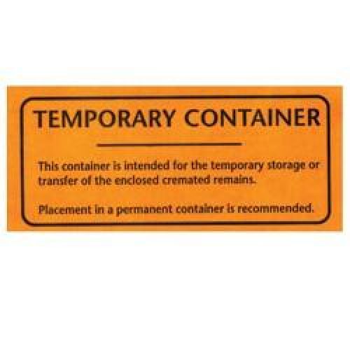 Temporary Container Label -  - 570621