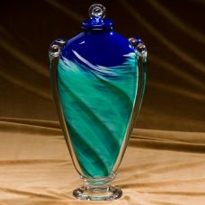 Tranquil Waters Glass Cremation Urn